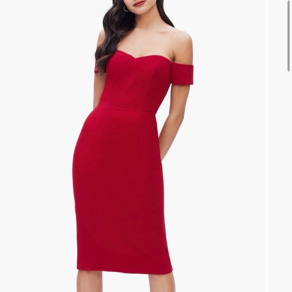 Dress the Population Strapless Red Dress - Picture 7 of 7